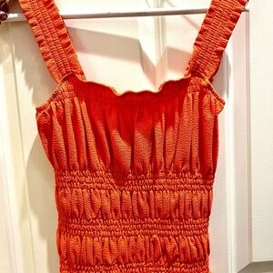 NWT The General Good zebra knit smocked tank, size S
